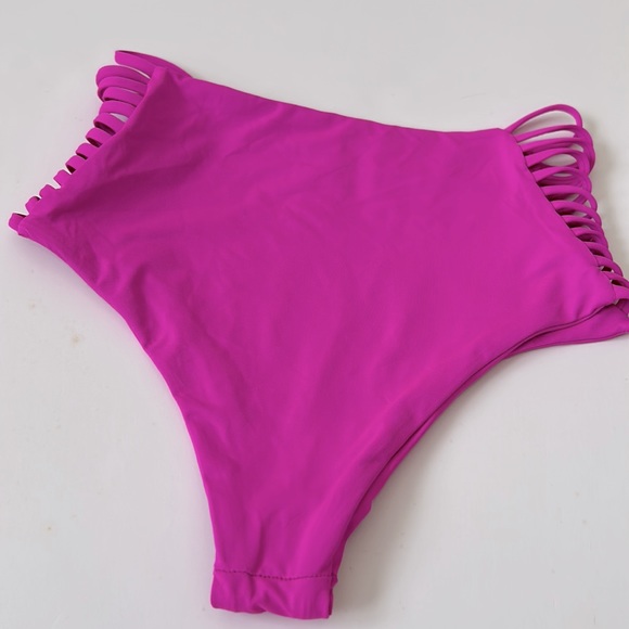 L Space Bikini Womens Harrington High waist Bitsy Cut Pink Small - Picture 3 of 11